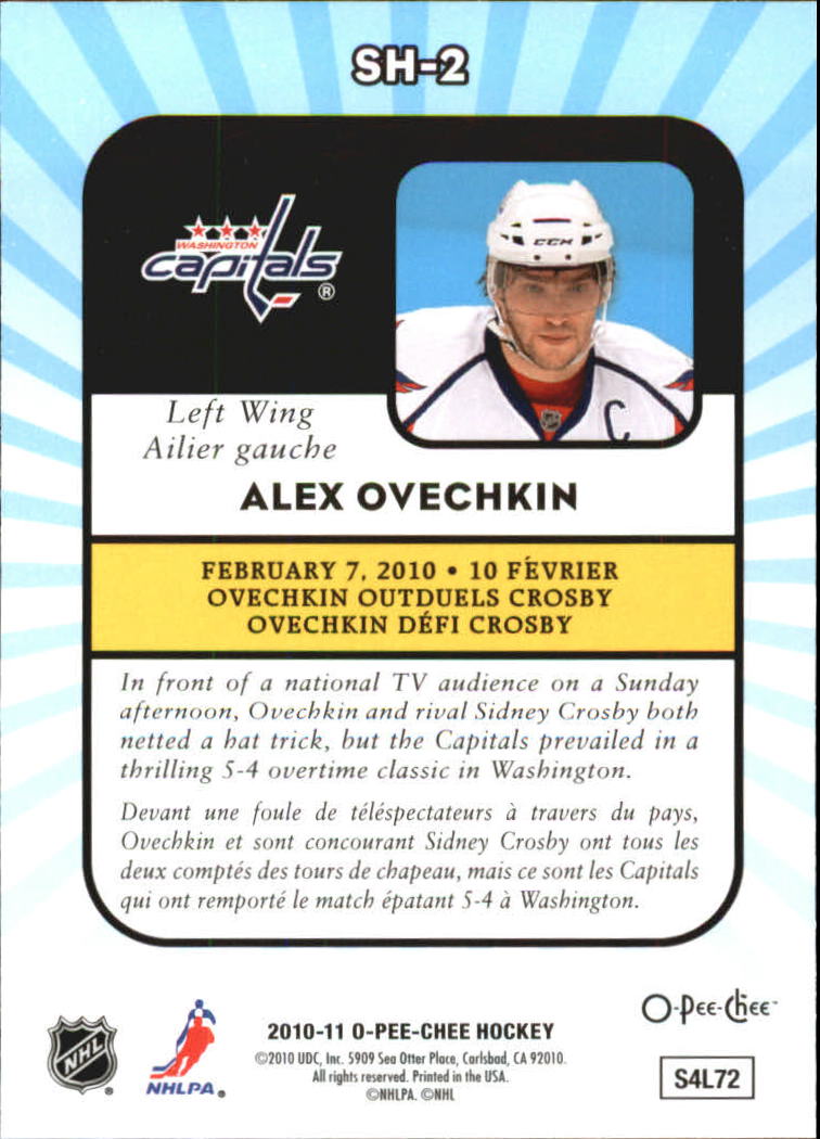 2010-11 O-Pee-Chee Season Highlights #SH2 Alexander Ovechkin back image