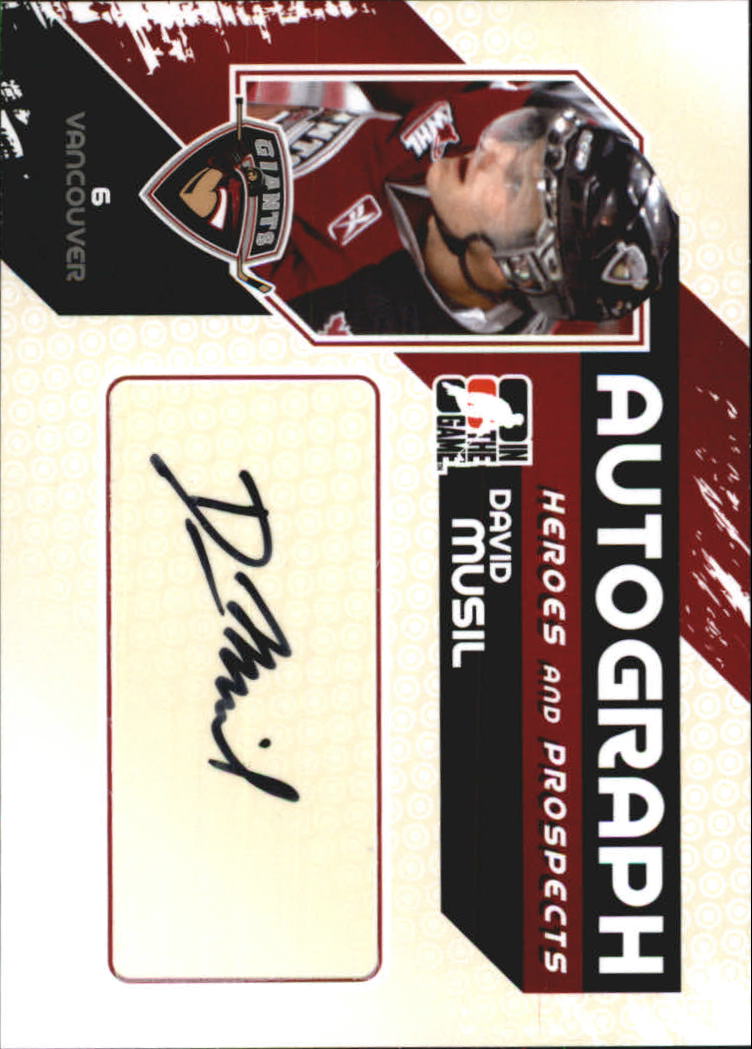 2010-11 ITG Heroes and Prospects Autographs #ADM David Musil