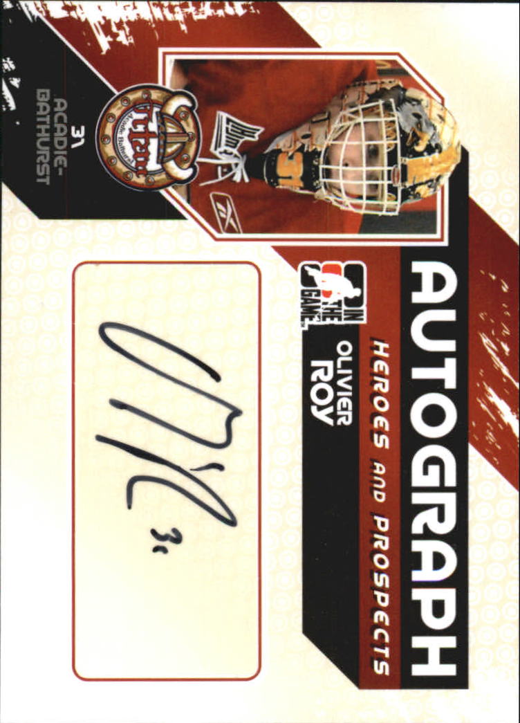 2010-11 ITG Heroes and Prospects Autographs #AOR Olivier Roy
