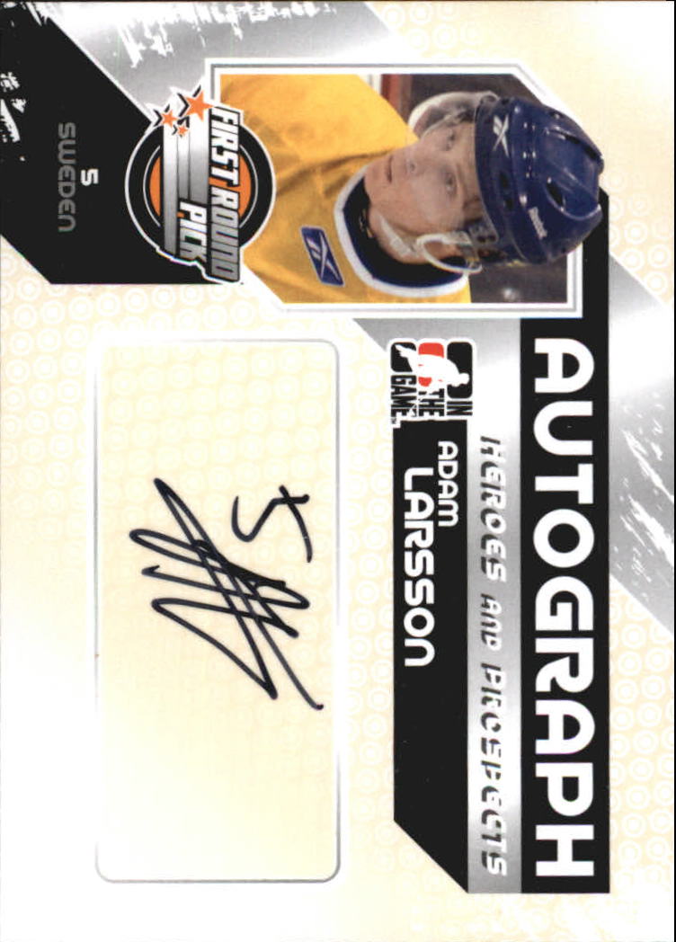 2010-11 ITG Heroes and Prospects Autographs #AALA2 Adam Larsson SP