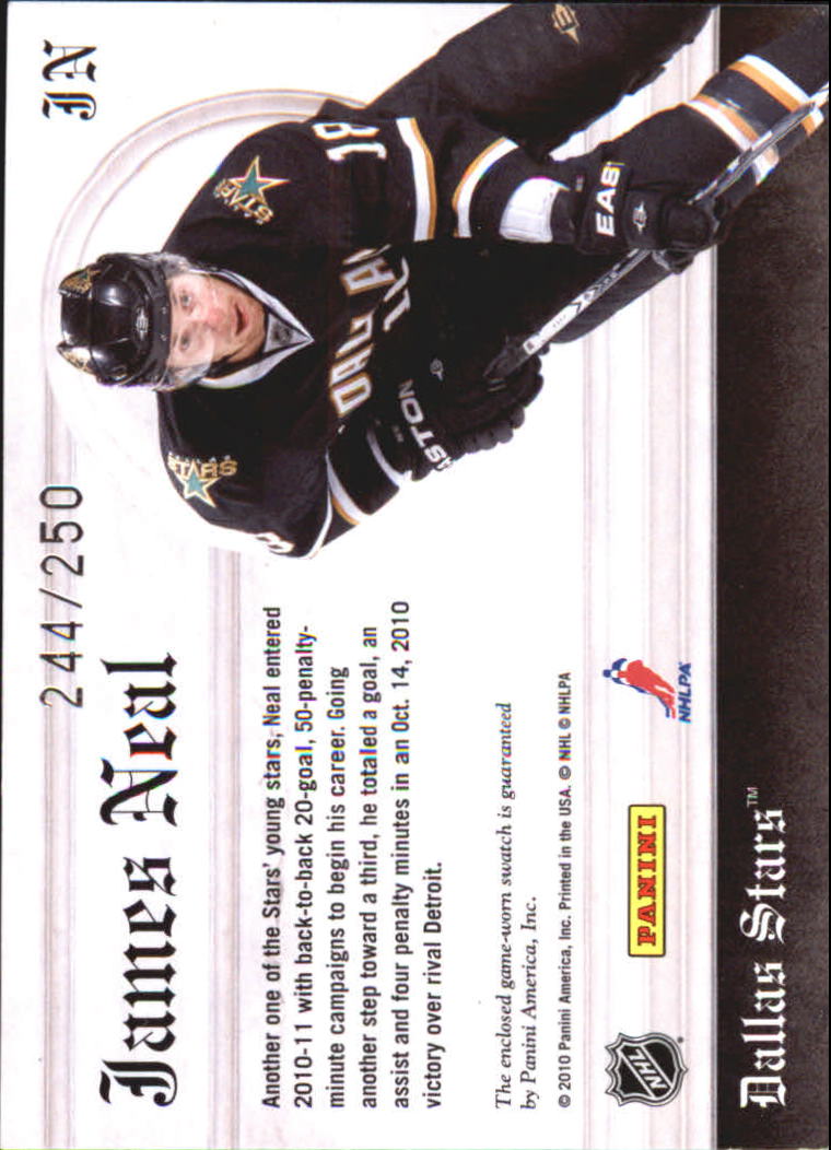 2010-11 Crown Royale Heirs to the Throne Materials #JN James Neal back image