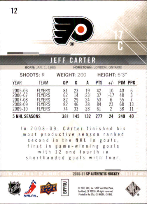 B1588- 2010-11 SP Authentic Hk Cards 1-150 +Inserts -You Pick- 15+ FREE US SHIP - Picture 23 of 355