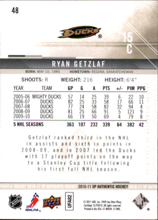 B1588- 2010-11 SP Authentic Hk Cards 1-150 +Inserts -You Pick- 15+ FREE US SHIP - Picture 93 of 355