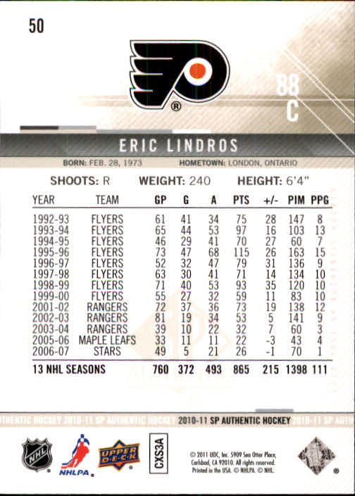 B1588- 2010-11 SP Authentic Hk Cards 1-150 +Inserts -You Pick- 15+ FREE US SHIP - Picture 97 of 355