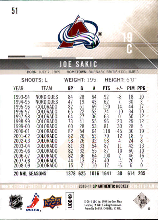 B1588- 2010-11 SP Authentic Hk Cards 1-150 +Inserts -You Pick- 15+ FREE US SHIP - Picture 99 of 355