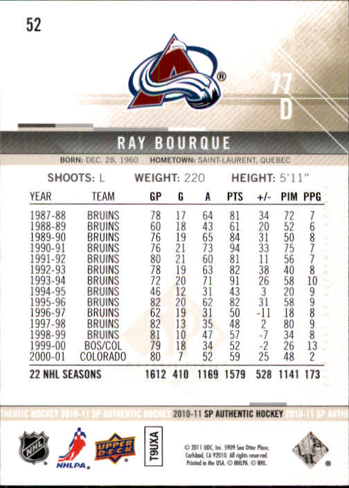 B1588- 2010-11 SP Authentic Hk Cards 1-150 +Inserts -You Pick- 15+ FREE US SHIP - Picture 101 of 355