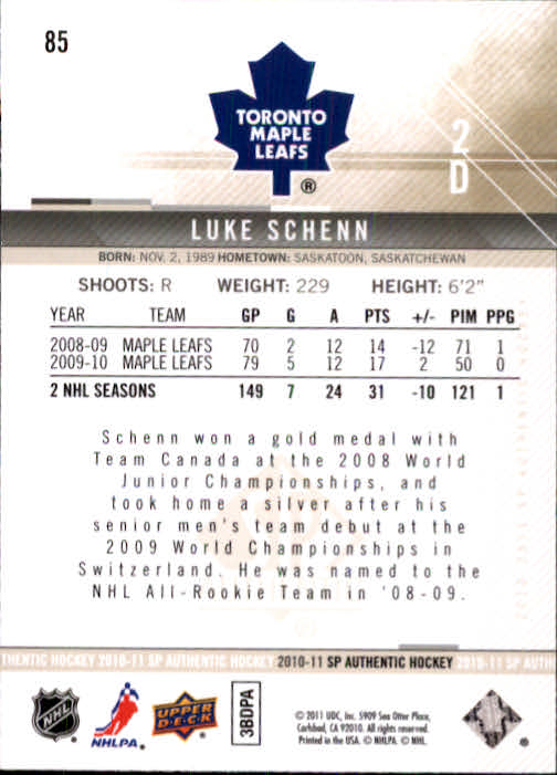 B1588- 2010-11 SP Authentic Hk Cards 1-150 +Inserts -You Pick- 15+ FREE US SHIP - Picture 159 of 355