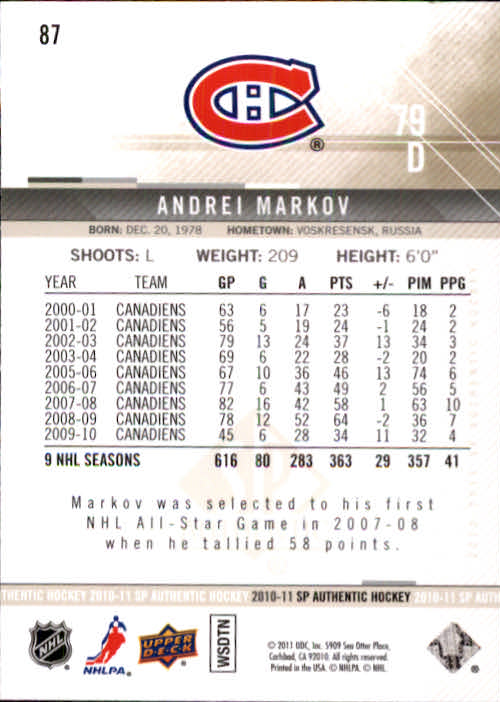 B1588- 2010-11 SP Authentic Hk Cards 1-150 +Inserts -You Pick- 15+ FREE US SHIP - Picture 163 of 355