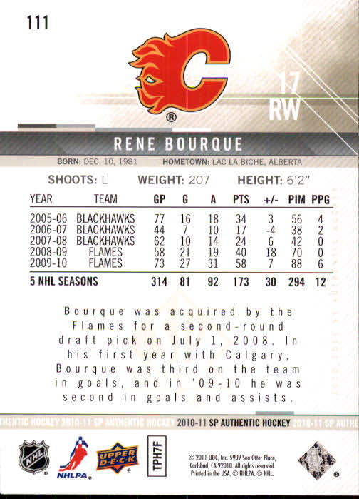 B1588- 2010-11 SP Authentic Hk Cards 1-150 +Inserts -You Pick- 15+ FREE US SHIP - Picture 211 of 355