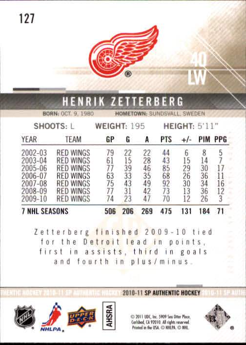 B1588- 2010-11 SP Authentic Hk Cards 1-150 +Inserts -You Pick- 15+ FREE US SHIP - Picture 243 of 355