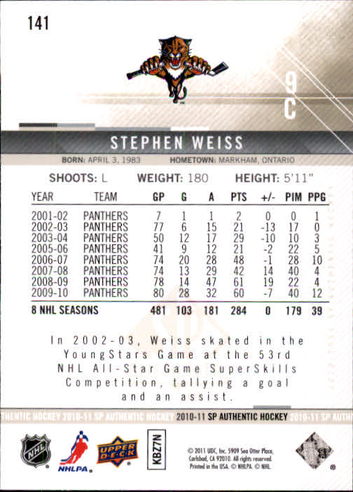 B1588- 2010-11 SP Authentic Hk Cards 1-150 +Inserts -You Pick- 15+ FREE US SHIP - Picture 267 of 355