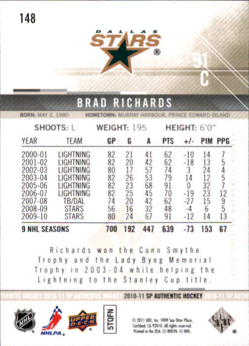 B1588- 2010-11 SP Authentic Hk Cards 1-150 +Inserts -You Pick- 15+ FREE US SHIP - Picture 281 of 355