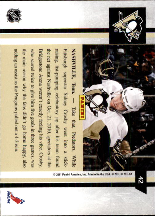 2010-11 Pinnacle #42 Sidney Crosby back image