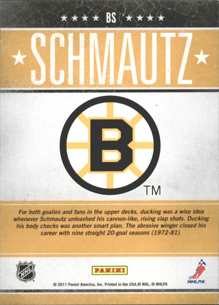 2010-11 Pinnacle Tough Times #BS Bobby Schmautz back image