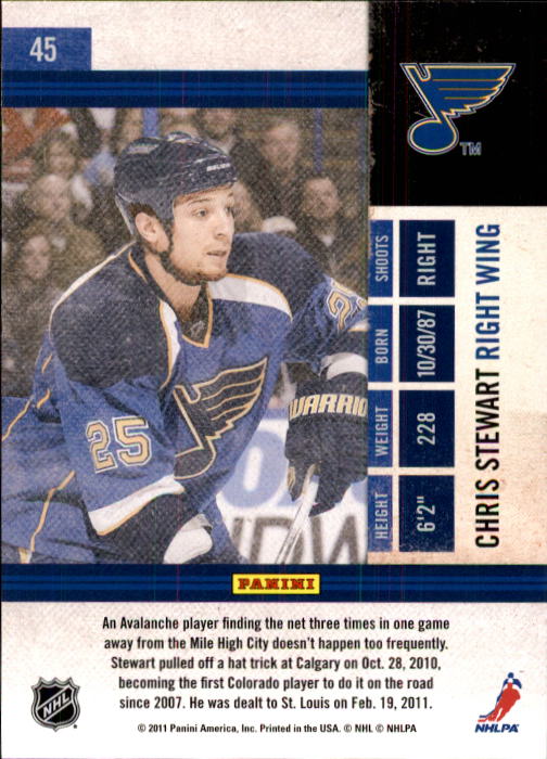 2010-11 Playoff Contenders #45 Chris Stewart back image
