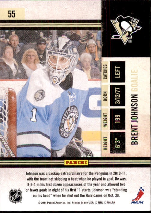 2010-11 Playoff Contenders #55 Brent Johnson back image