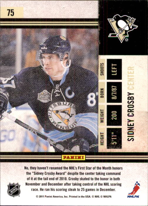 2010-11 Playoff Contenders #75 Sidney Crosby back image