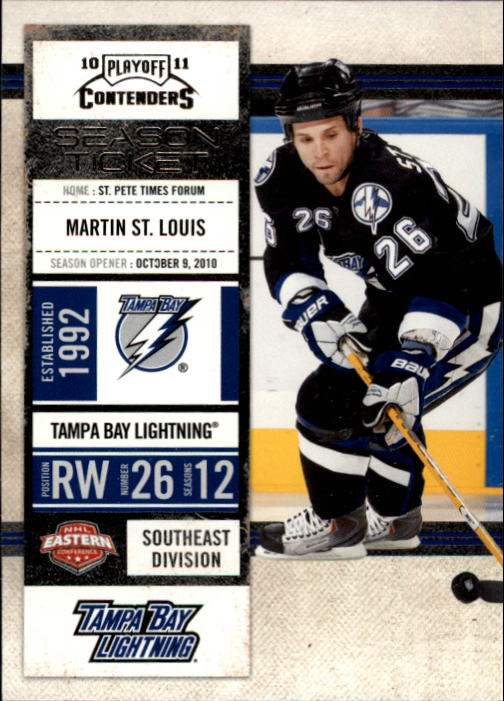 2010-11 Playoff Contenders #77 Martin St. Louis