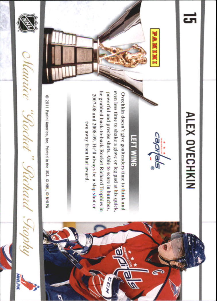 2010-11 Playoff Contenders Awards Contenders #15 Alex Ovechkin back image