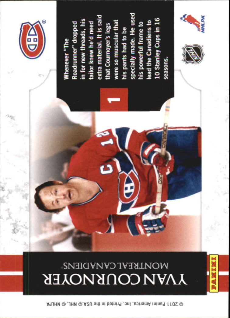 2010-11 Playoff Contenders Legendary Contenders #1 Yvan Cournoyer back image