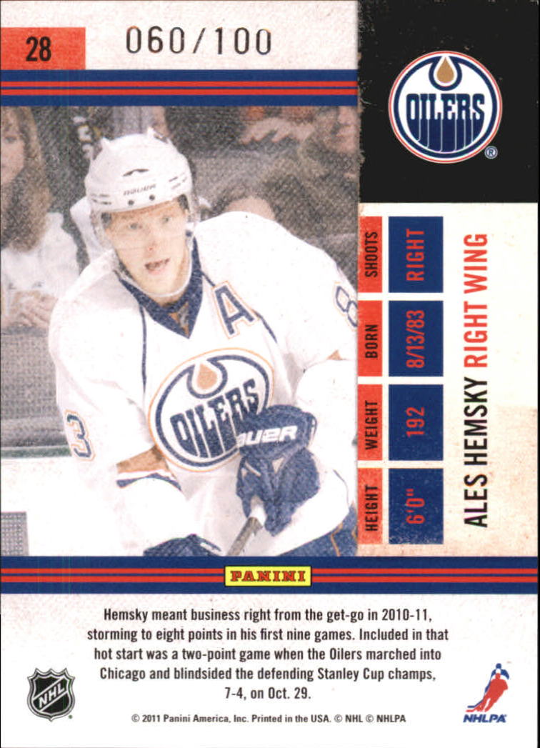 2010-11 Playoff Contenders Playoff Tickets #28 Ales Hemsky back image