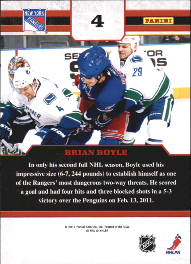 2010-11 Zenith Gifted Grinders #4 Brian Boyle back image