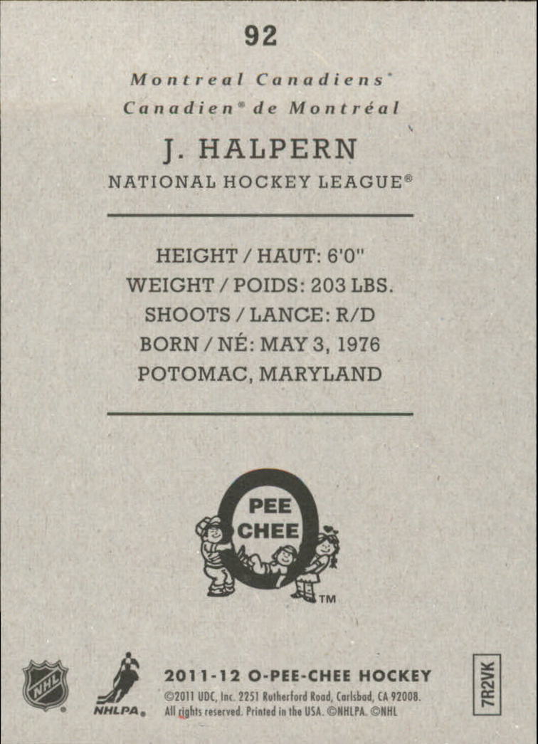 2011-12 O-Pee-Chee Retro Hockey Singles #1-300 - Tú eliges - Imagen 89 de 306