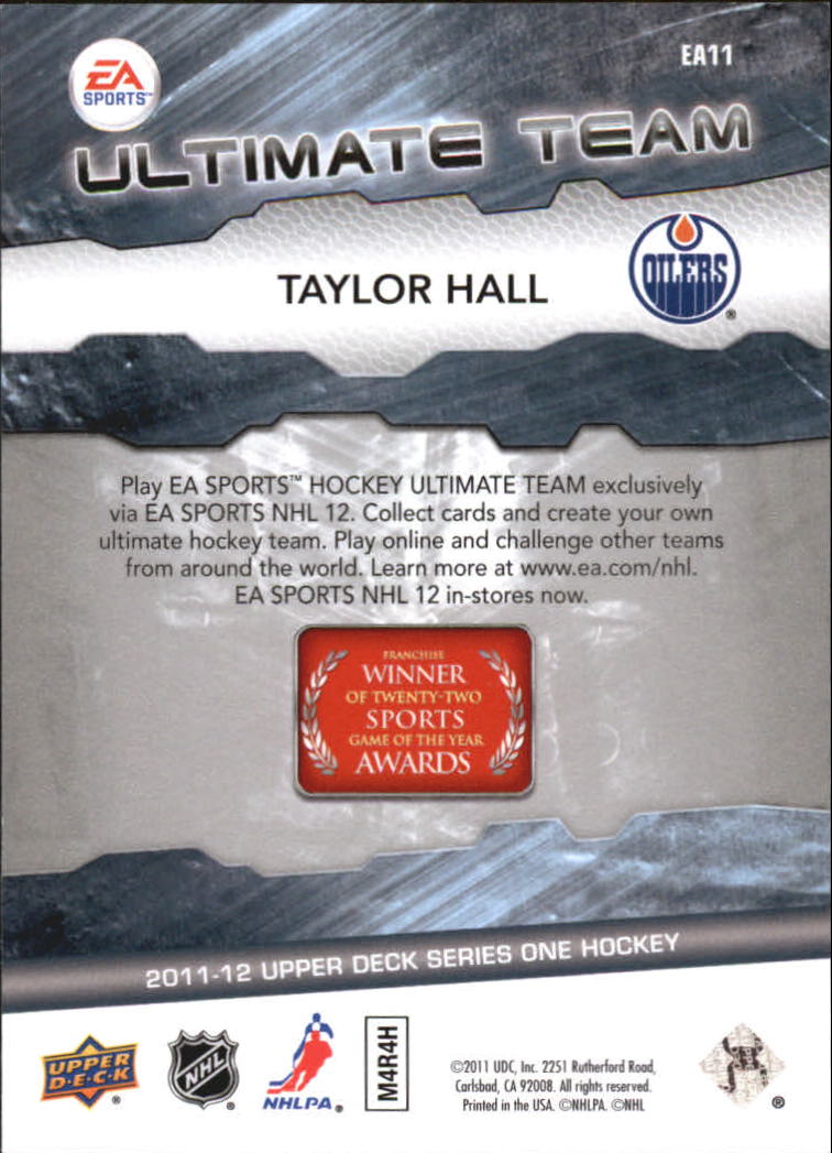 2011-12 Upper Deck EA Ultimate Team #EA11 Taylor Hall back image