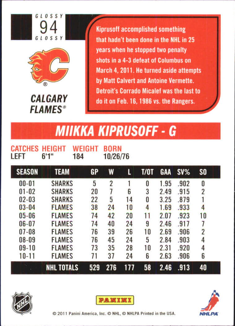 2011-12 Score Hockey Glossy Parallel Singles - You Choose - Bild 47 von 272