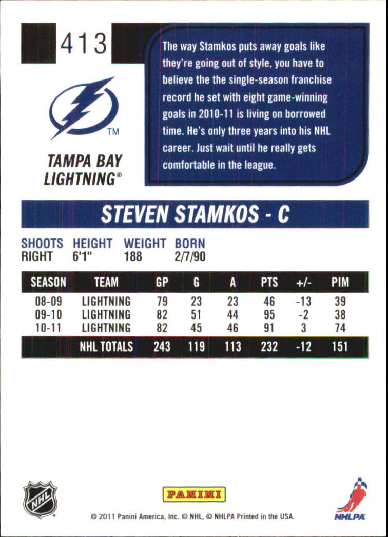 2011-12 Score Gold #413 Steven Stamkos back image