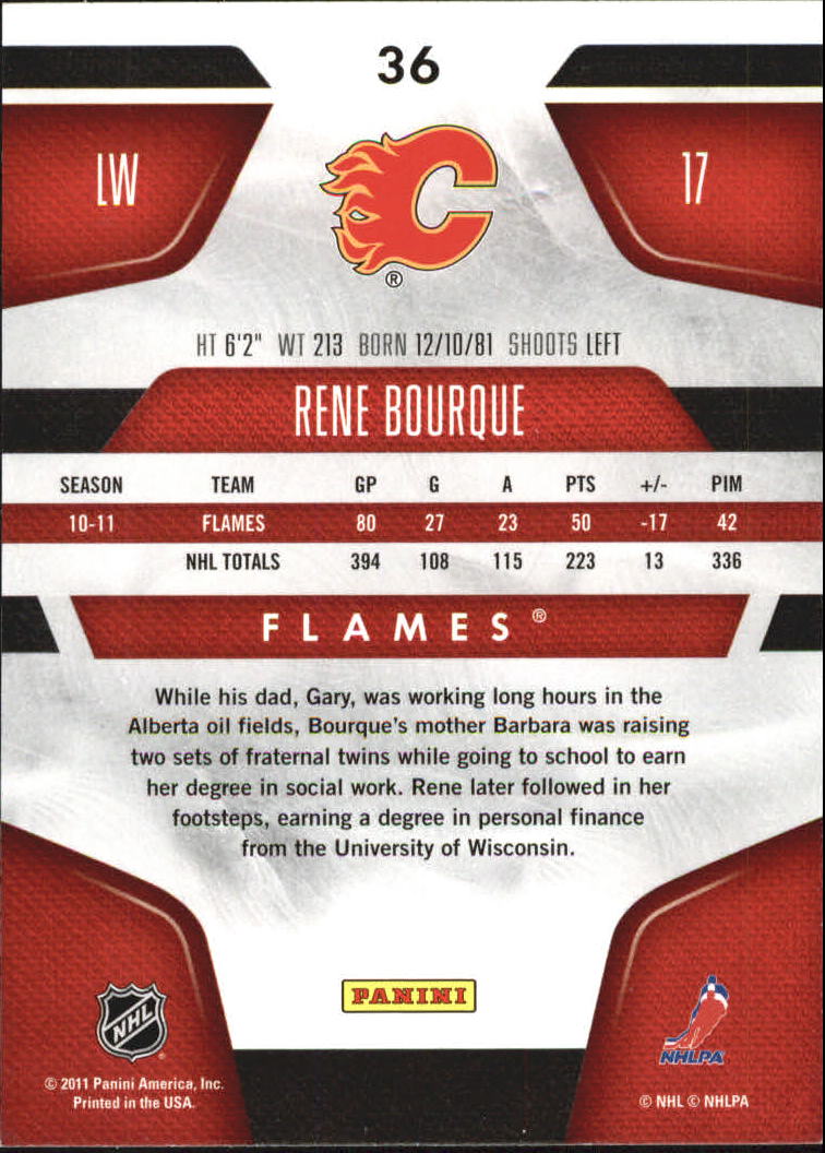 2011-12 Certified Totally Silver #36 Rene Bourque back image