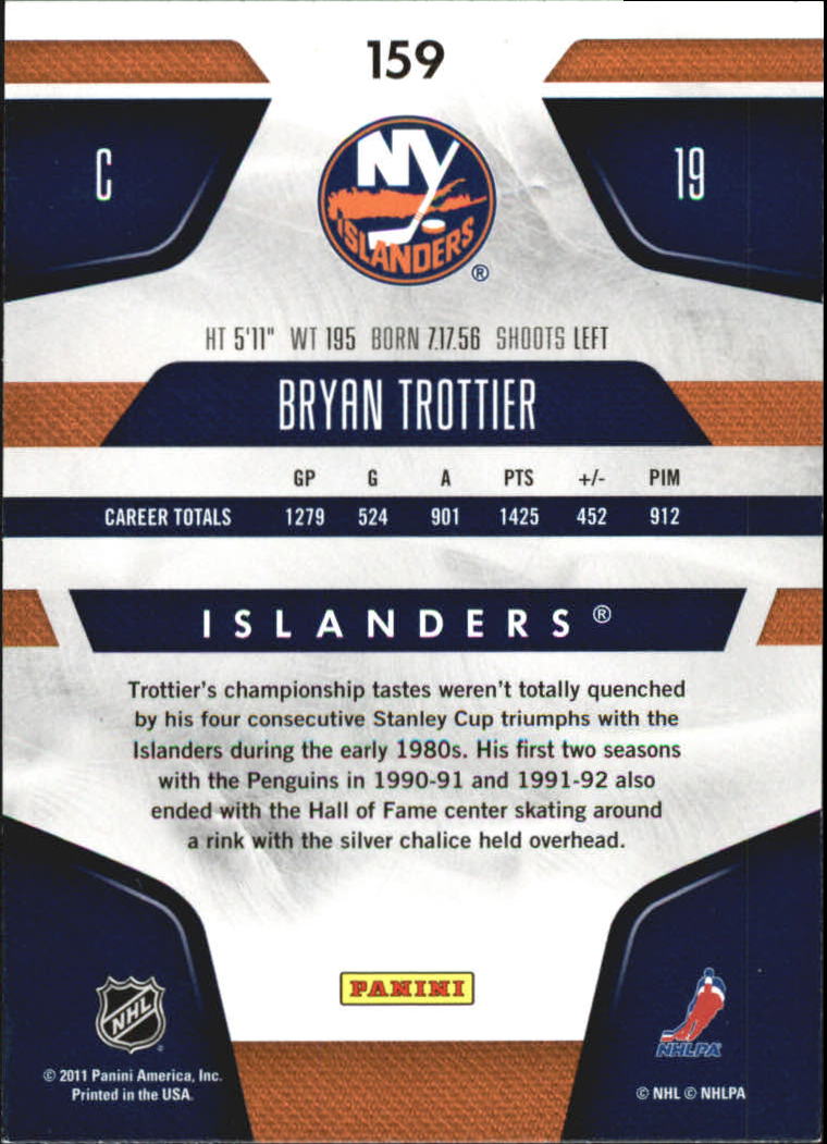 2011-12 Certified Totally Silver #159 Bryan Trottier back image