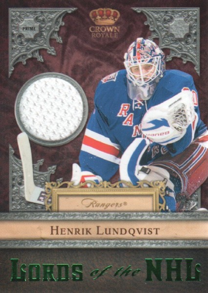 2011-12 Crown Royale Lords of the NHL Materials #5 Henrik Lundqvist