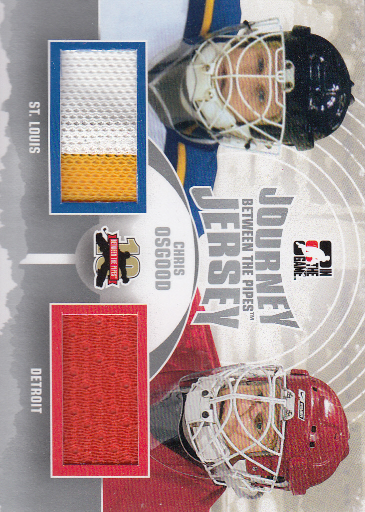 2011-12 Between The Pipes Journey Dual Jerseys Silver #JJ07 Chris Osgood