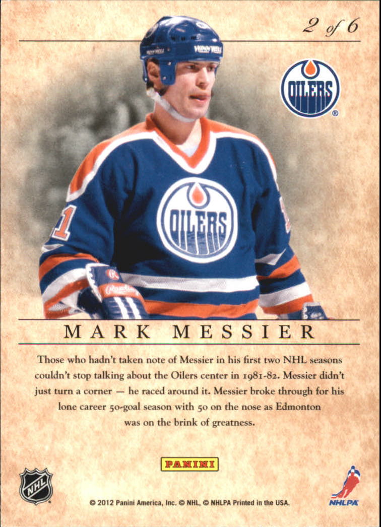 2011-12 Elite Series Mark Messier #2 Mark Messier back image