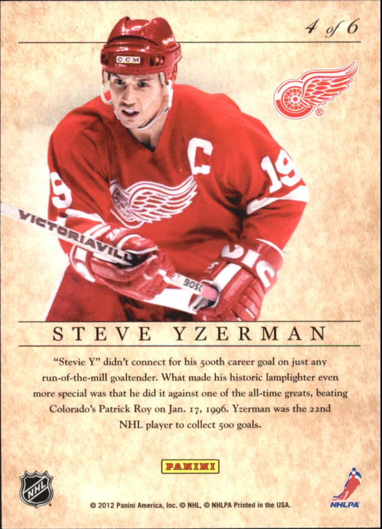 2011-12 Elite Series Steve Yzerman #4 Steve Yzerman back image