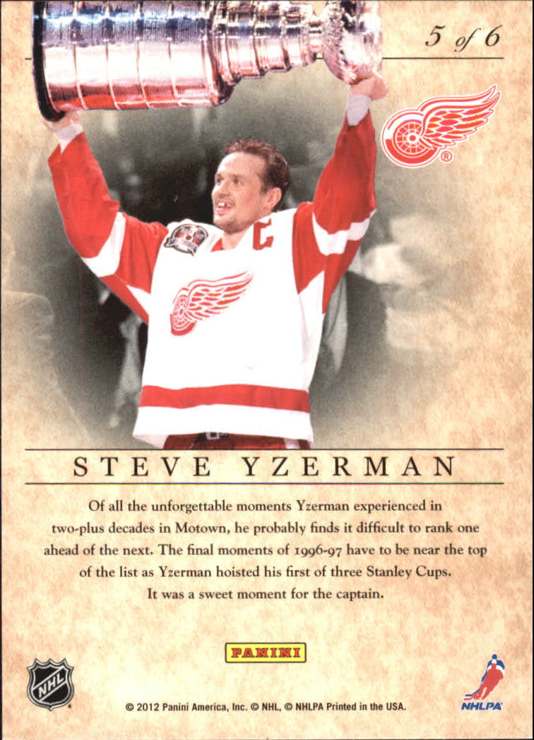 2011-12 Elite Series Steve Yzerman #5 Steve Yzerman back image