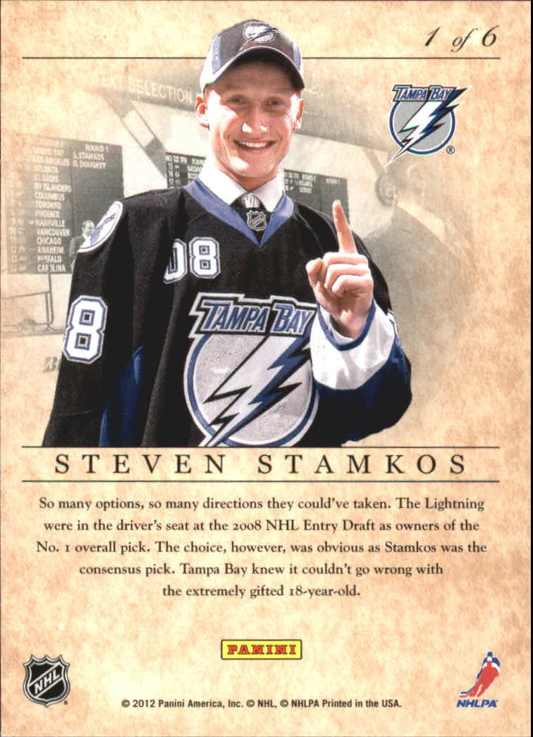 2011-12 Elite Series Steven Stamkos #1 Steven Stamkos back image