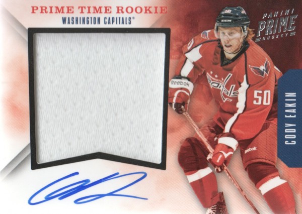 2011-12 Panini Prime Prime Time Rookies Jersey Autographs #9 Cody Eakin