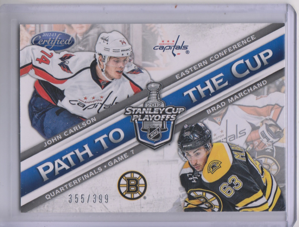 2012-13 Certified Path to the Cup Quarter Finals #35 Brad Marchand/John Carlson
