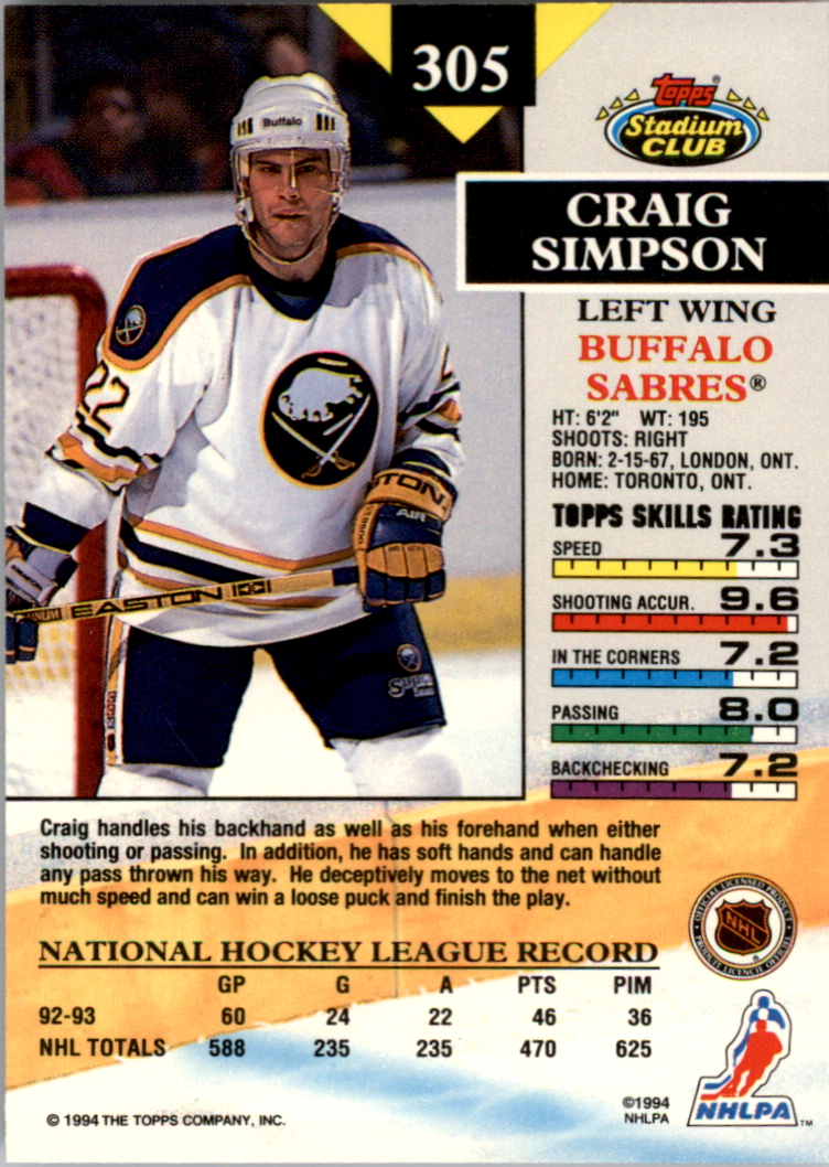 B0171- 1993-94 Stadium Club Members Only 251-500 -You Pick- 15+ FREE US SHIP - Picture 111 of 493