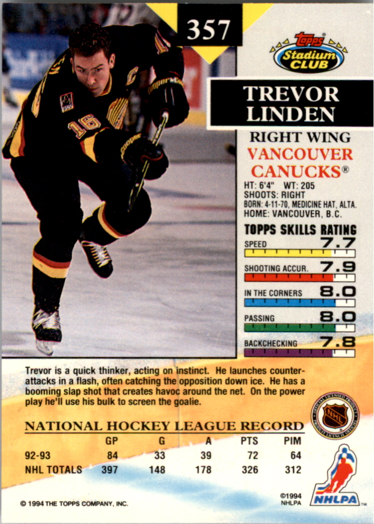 B0171- 1993-94 Stadium Club Members Only 251-500 -You Pick- 15+ FREE US SHIP - Picture 213 of 493
