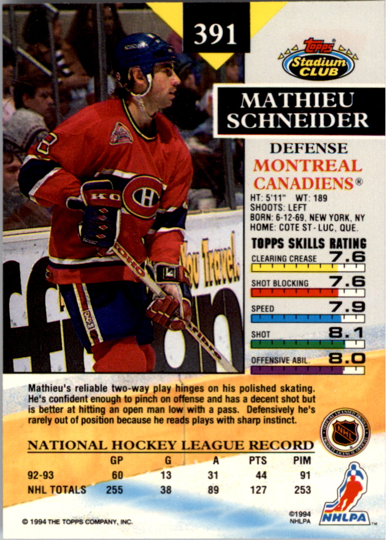 B0171- 1993-94 Stadium Club Members Only 251-500 -You Pick- 15+ FREE US SHIP - Picture 279 of 493