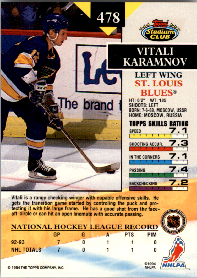 B0171- 1993-94 Stadium Club Members Only 251-500 -You Pick- 15+ FREE US SHIP - Picture 449 of 493