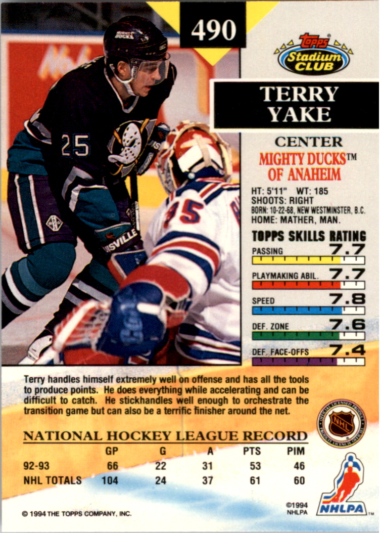 B0171- 1993-94 Stadium Club Members Only 251-500 -You Pick- 15+ FREE US SHIP - Picture 473 of 493