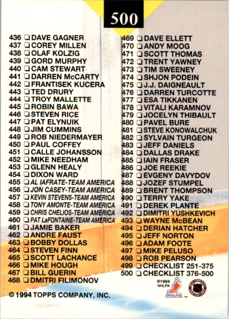 B0171- 1993-94 Stadium Club Members Only 251-500 -You Pick- 15+ FREE US SHIP - Picture 493 of 493