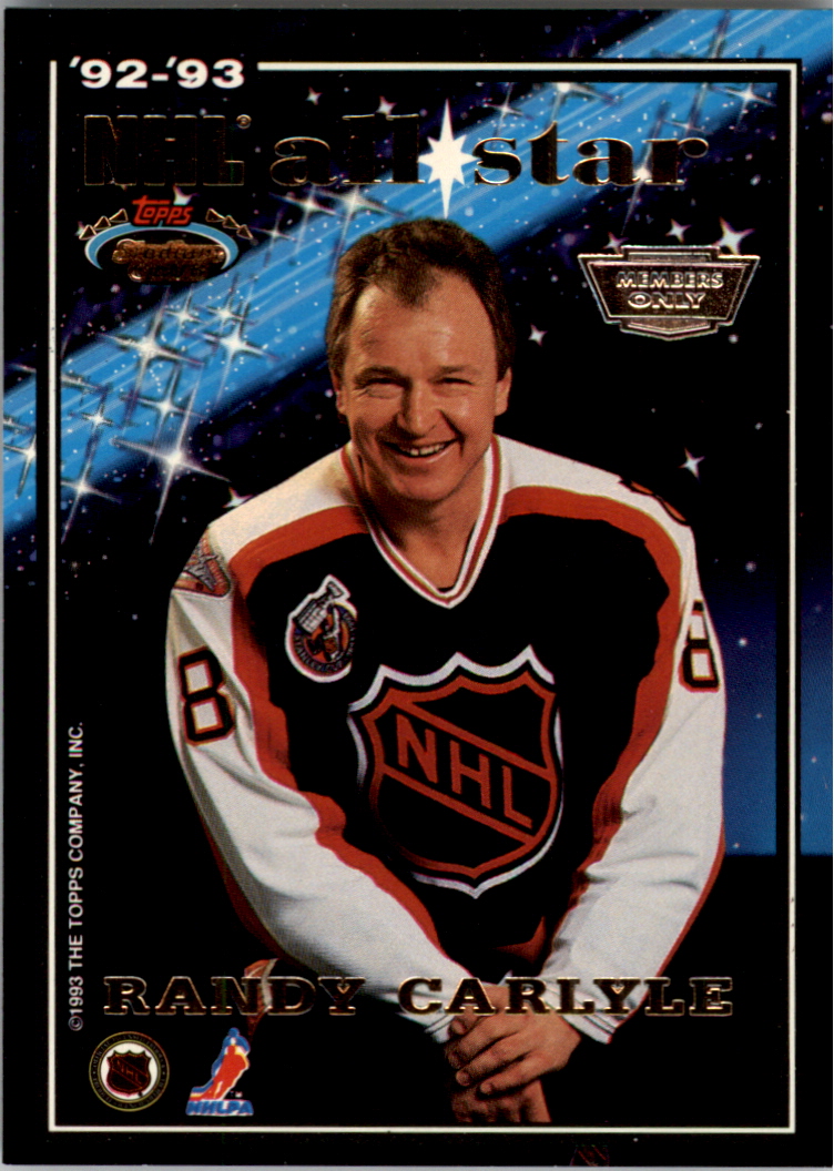 1993-94 Stadium Club All-Stars Members Only Parallel #15 Brad Marsh/Randy Carlyle back image