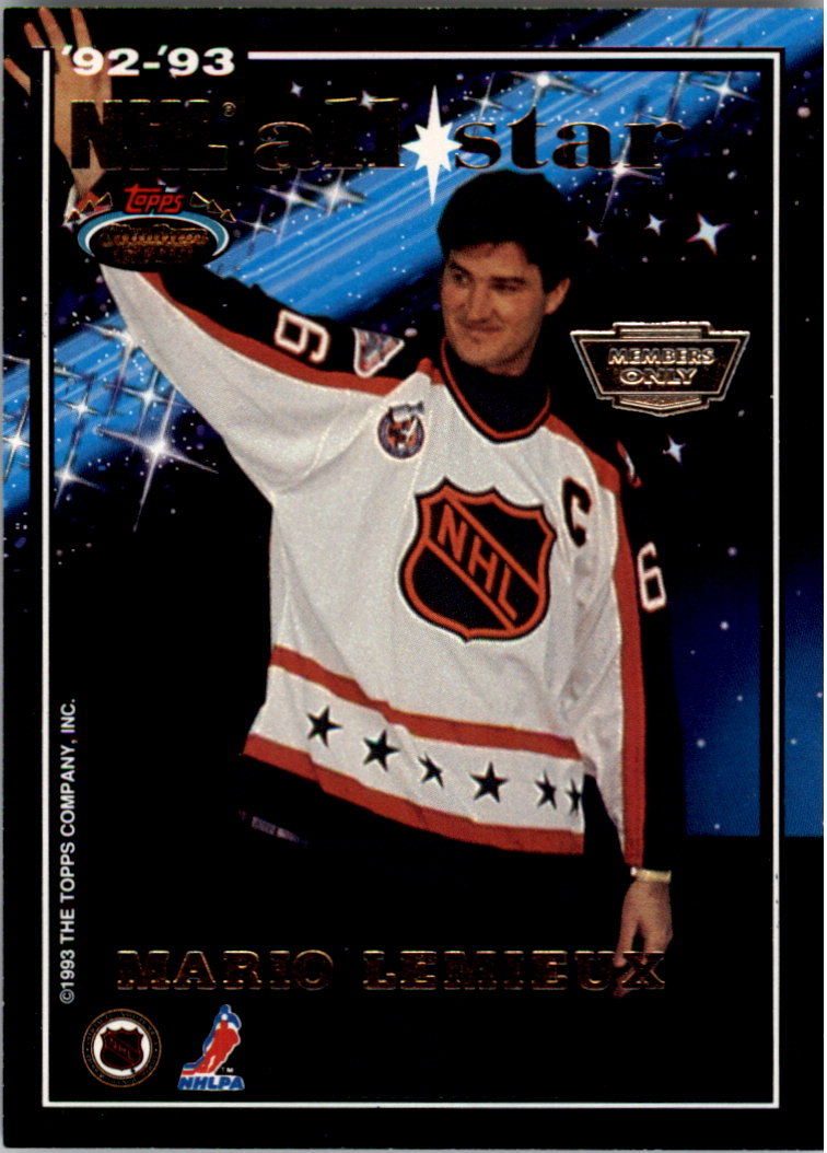 1993-94 Stadium Club All-Stars Members Only Parallel #23 Mario Lemieux/Wayne Gretzky back image