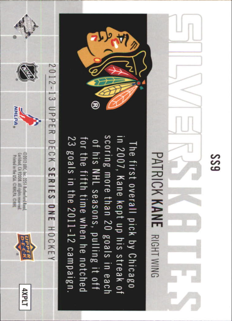 2012-13 Upper Deck Silver Skates #SS9 Patrick Kane back image