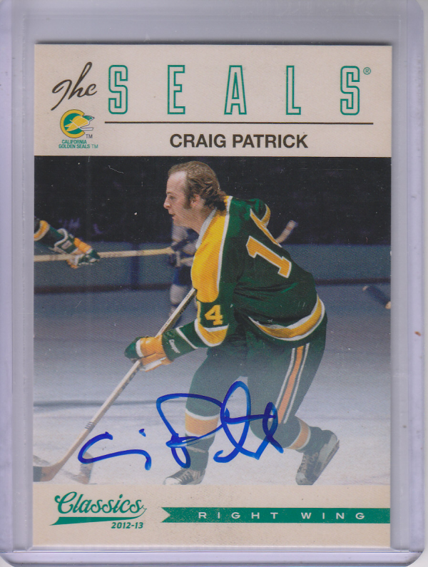2012-13 Classics Signatures Autographs #107 Craig Patrick